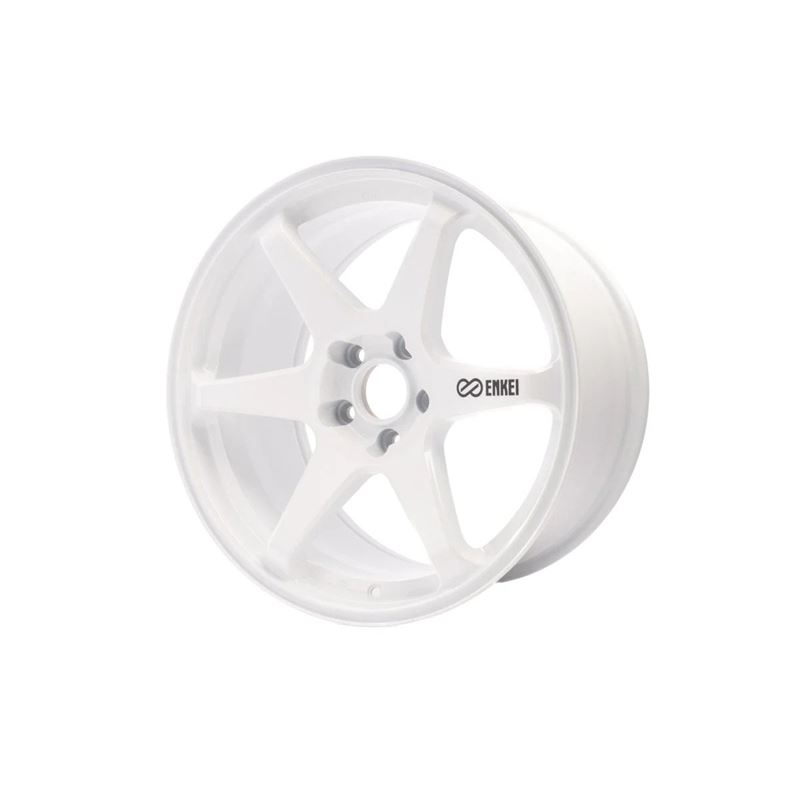 Enkei T6R 18x9.5 38mm Offset 5x114.3 Bolt Pattern 72.6 Bore Vanquish White Wheel