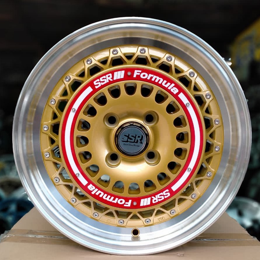 SSR Formula Aero Mesh 16X7 +32 Offset 4x100 Gold Wheel