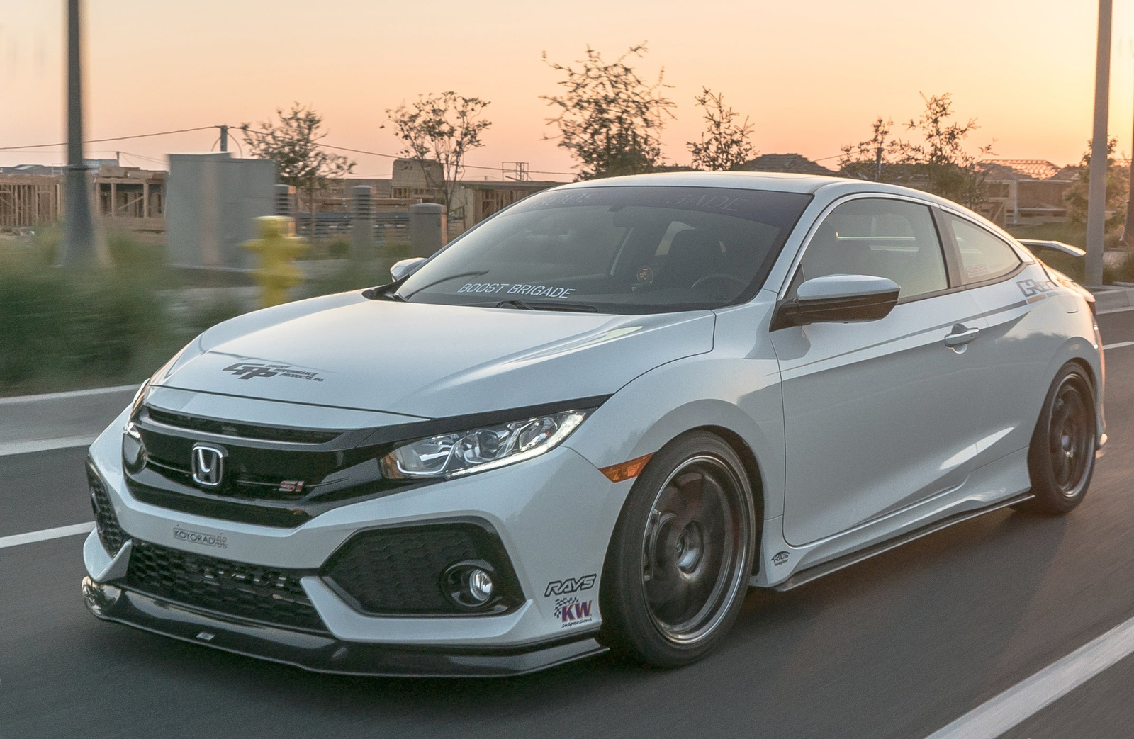 GReddy 2017+ Honda Civic Si Coupe/Sedan Front Lip Spoiler - Carbon