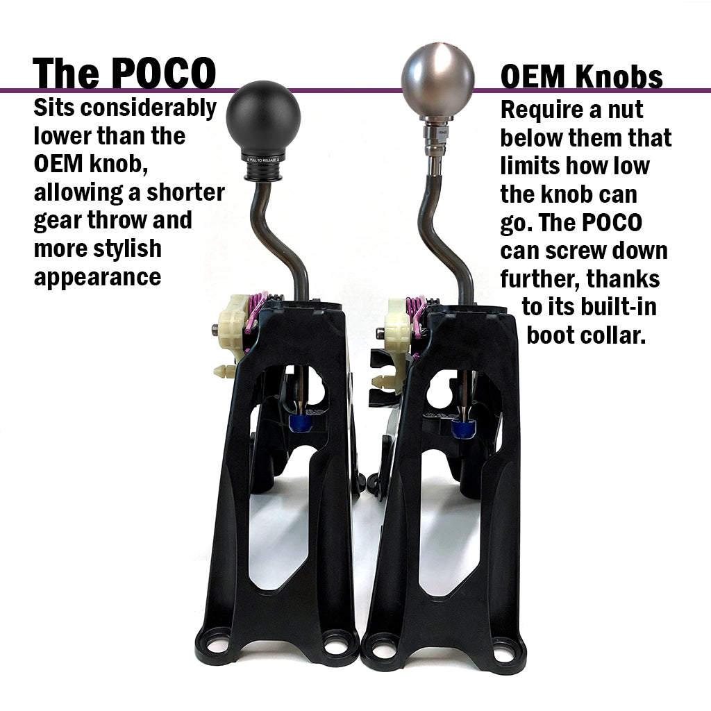 Acuity Instruments POCO Low-Profile Shift Knob  - Satin Black (M10x1.5)