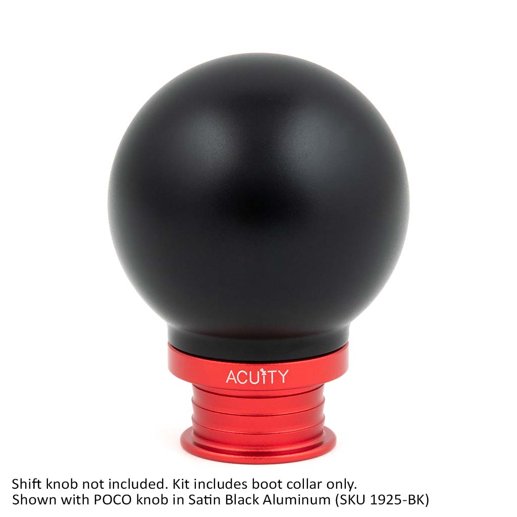 Acuity Instruments Shift Boot Collar for POCO Shift Knobs  - Satin Red Aluminum