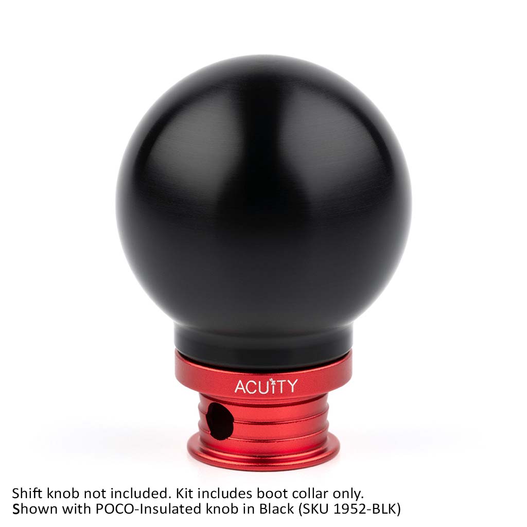 Acuity Instruments Shift Boot Collar for POCO Shift Knobs  - Satin Red Aluminum