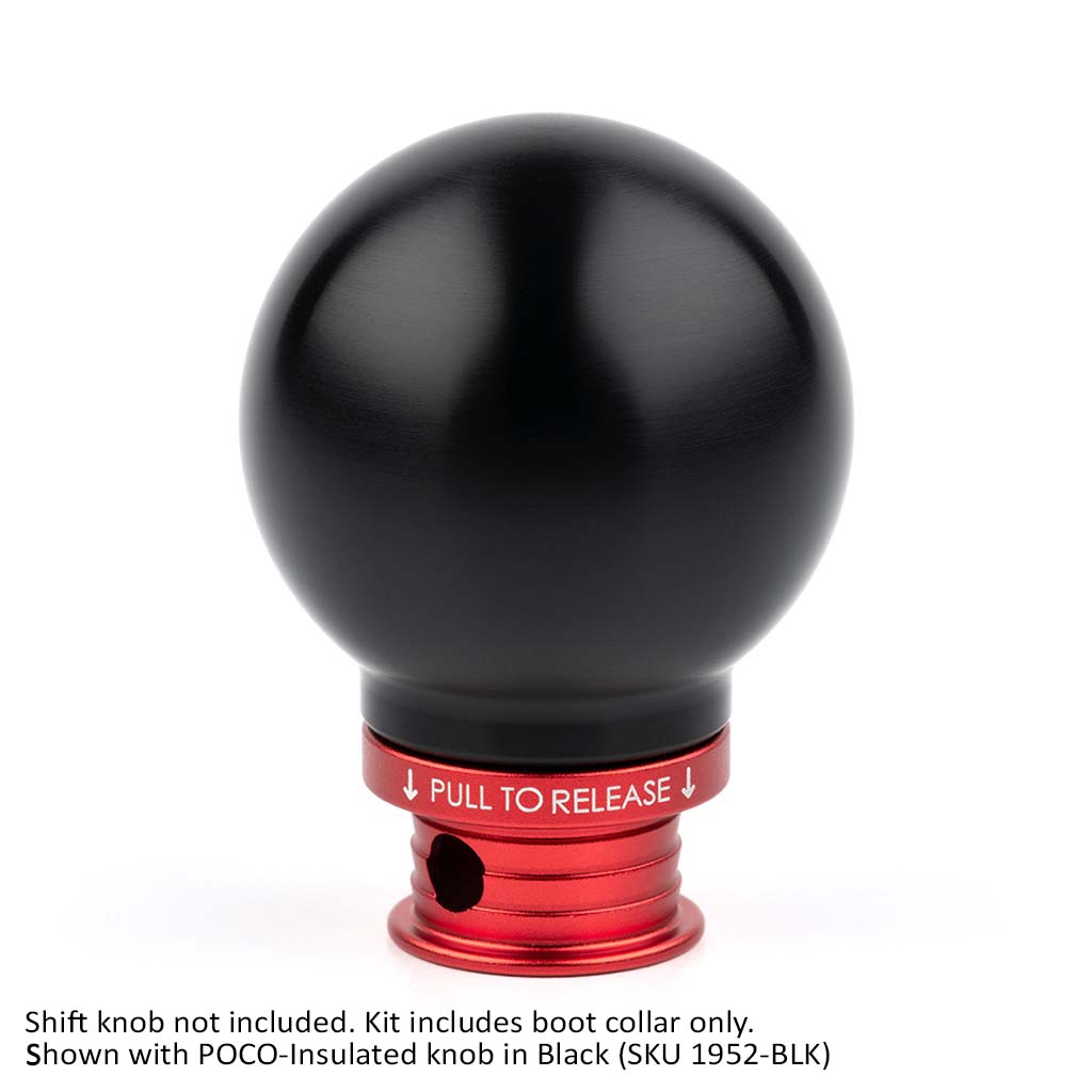 Acuity Instruments Shift Boot Collar for POCO Shift Knobs  - Satin Red Aluminum