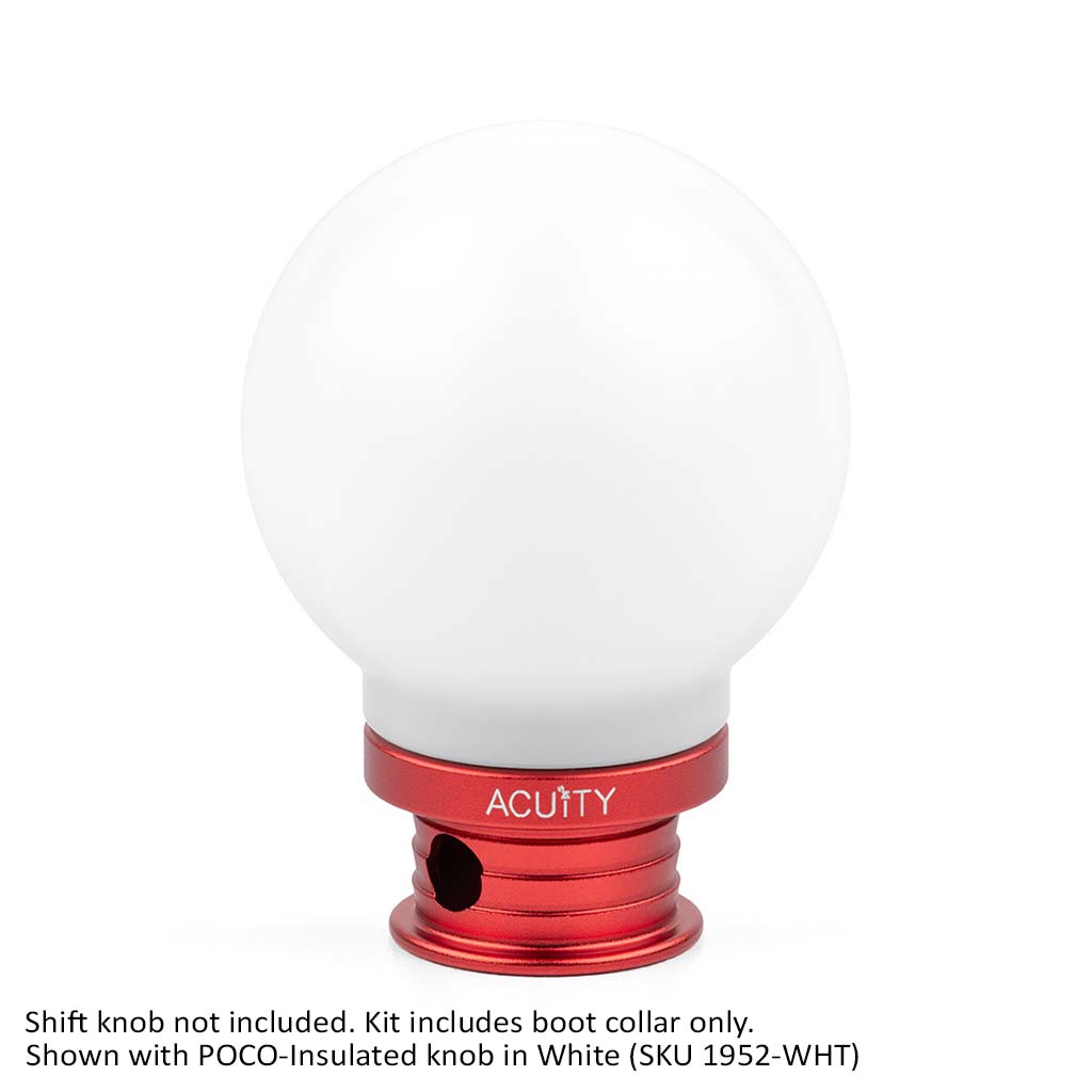 Acuity Instruments Shift Boot Collar for POCO Shift Knobs  - Satin Red Aluminum