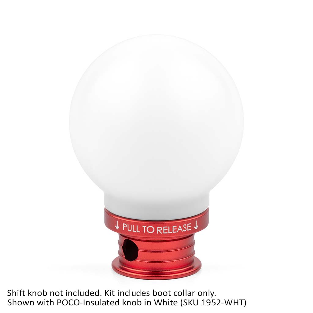 Acuity Instruments Shift Boot Collar for POCO Shift Knobs  - Satin Red Aluminum