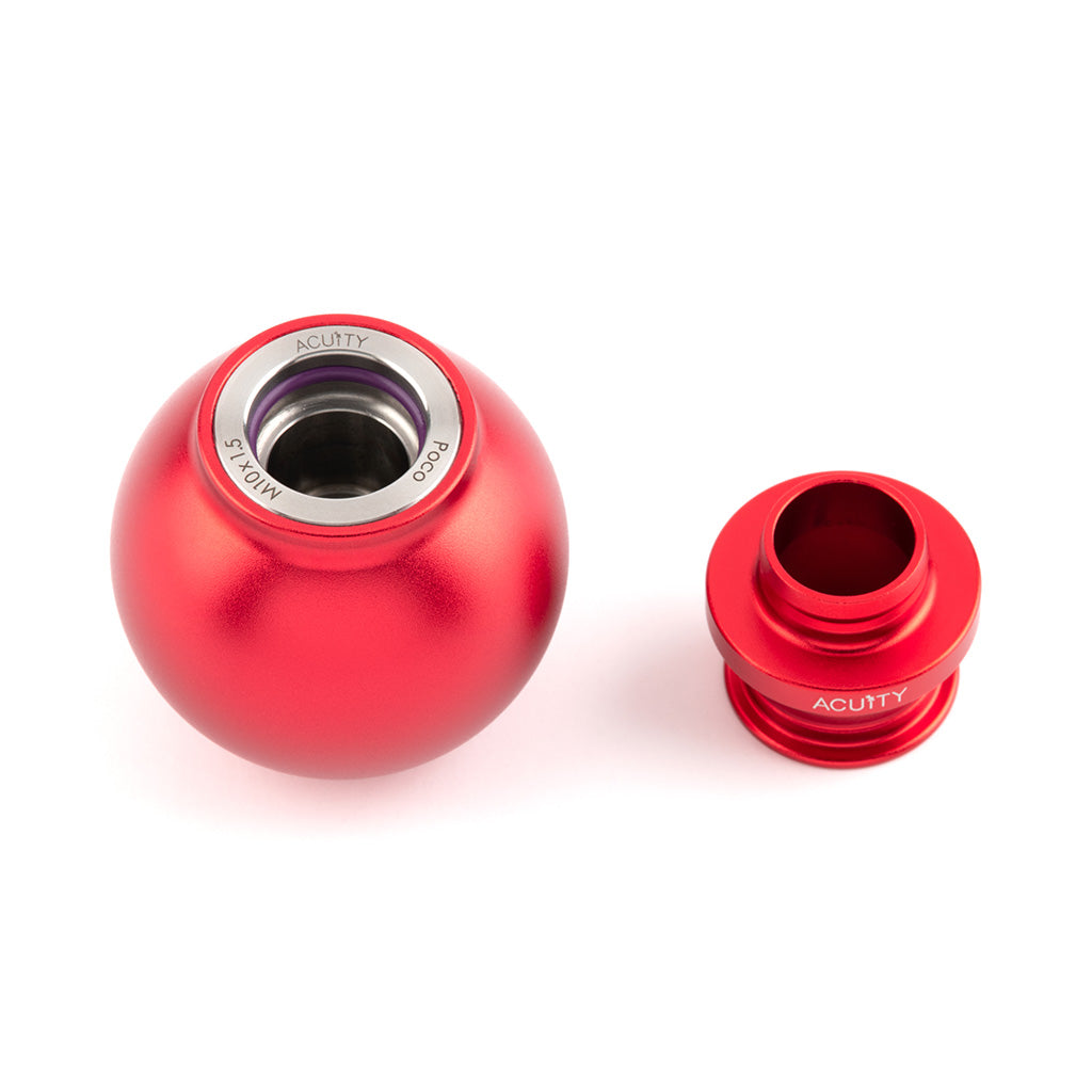 Acuity Instruments POCO Low-Profile Shift Knob  - Satin Red (M10x1.5)
