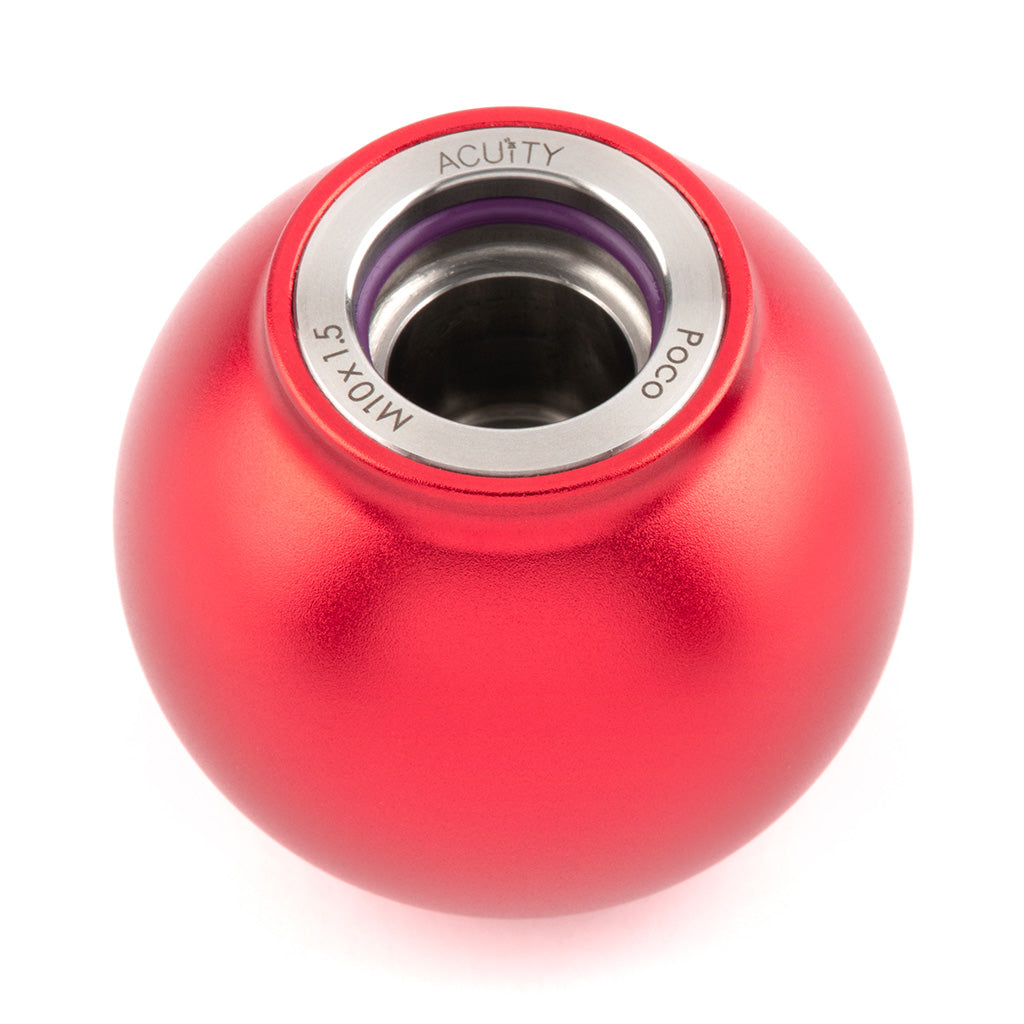 Acuity Instruments POCO Low-Profile Shift Knob  - Satin Red (M10x1.5)
