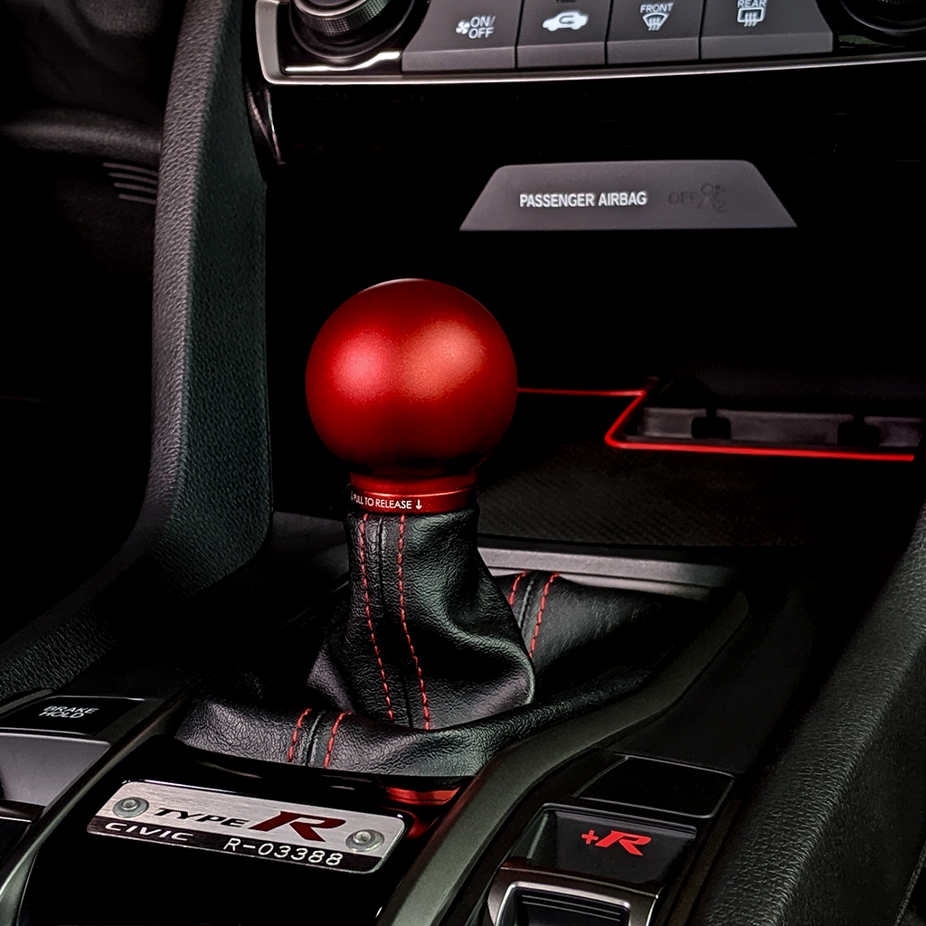 Acuity Instruments POCO Low-Profile Shift Knob  - Satin Red (M10x1.5)