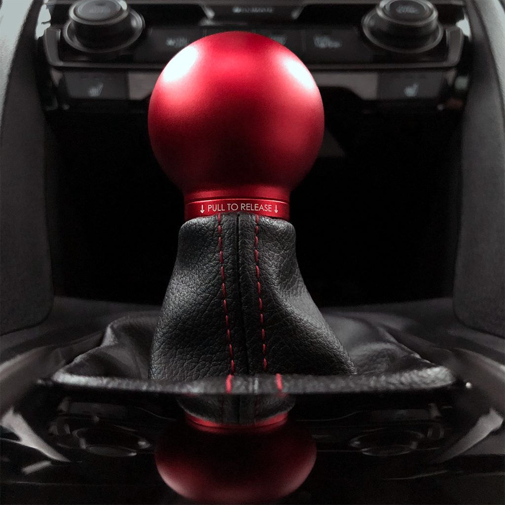 Acuity Instruments POCO Low-Profile Shift Knob  - Satin Red (M10x1.5)