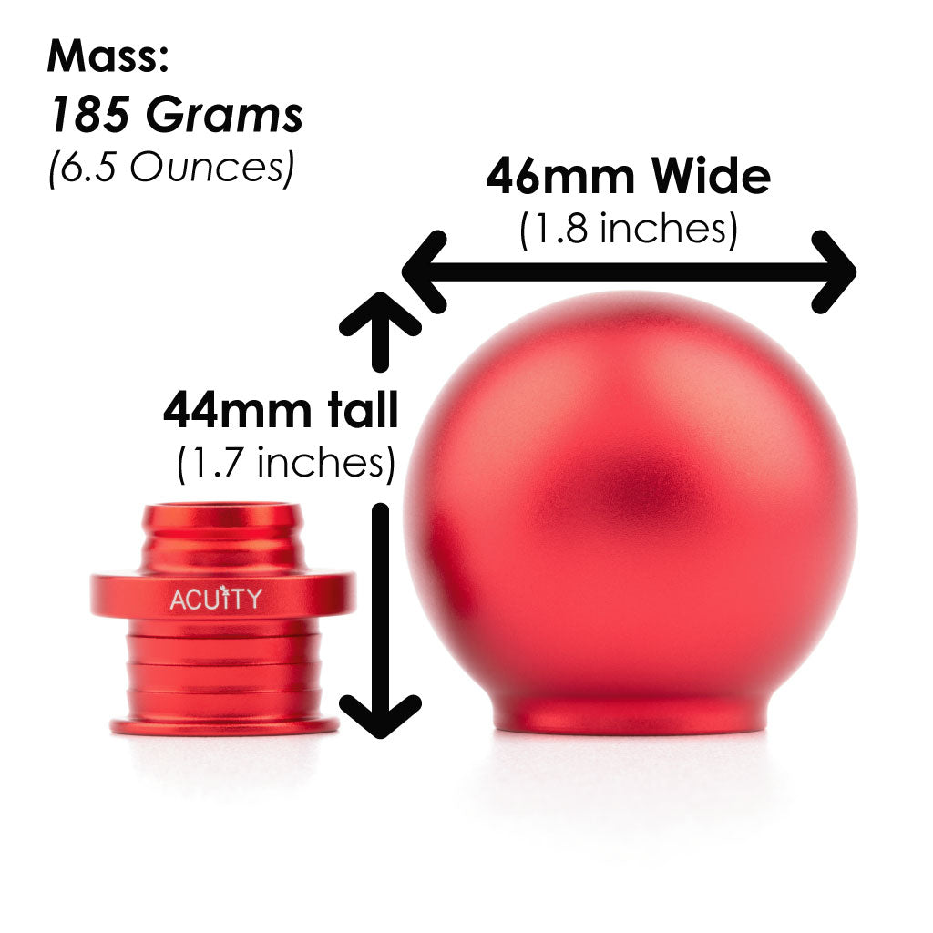 Acuity Instruments POCO Low-Profile Shift Knob  - Satin Red (M10x1.5)