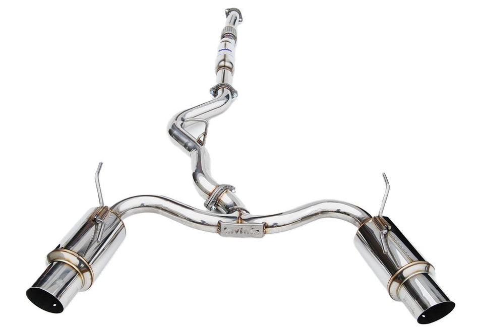 Invidia 08-11 STi Hatch / 11 WRX Hatch Dual N1 Single Layer SS Tipped Cat-back Exhaust