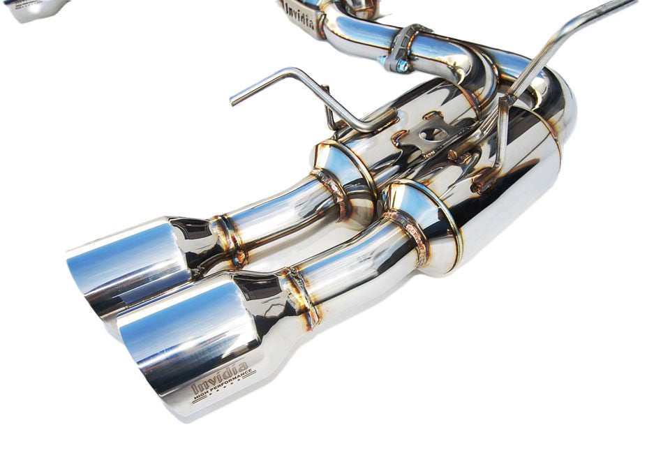 Invidia 11-14 Subaru WRX/STI Sedan Gemini/R400 Single Layer Quad Stainless Steel Tip Catback Exhaust