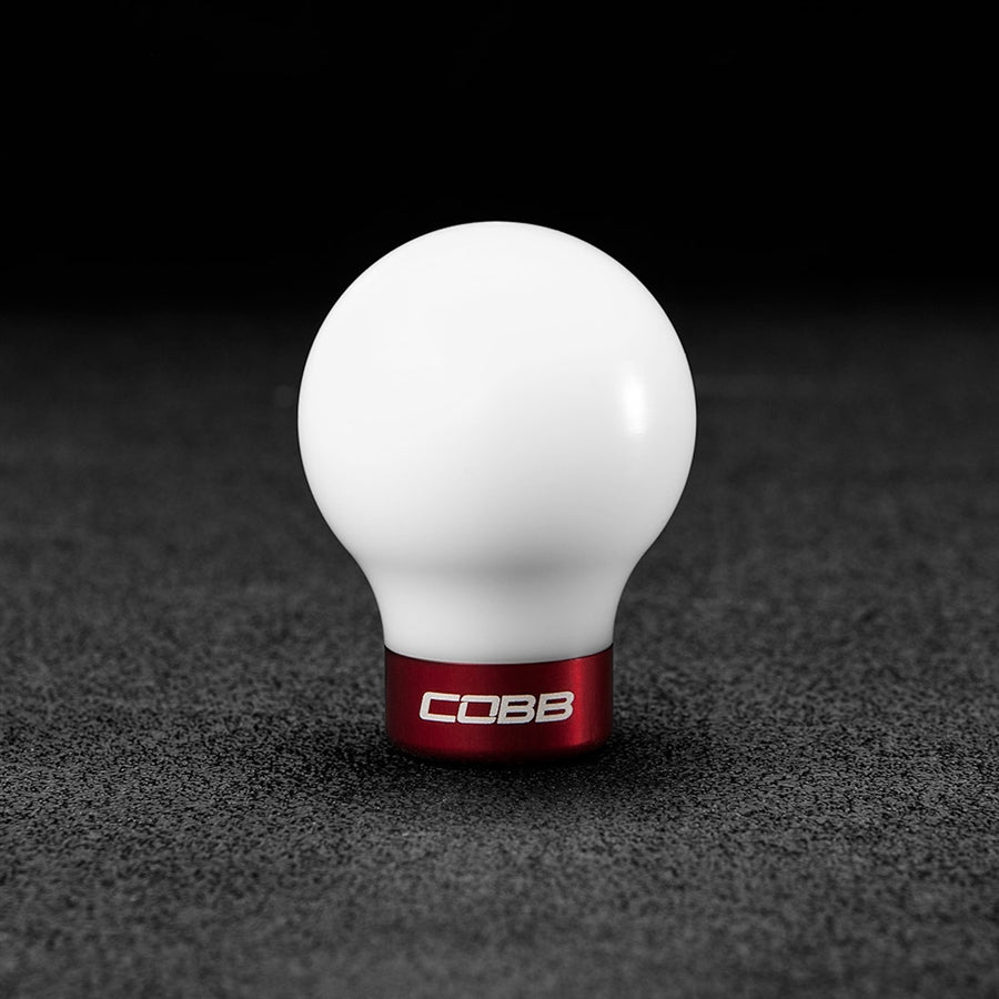 COBB Subaru 6-Speed COBB Knob - White Knob w/ Race Red