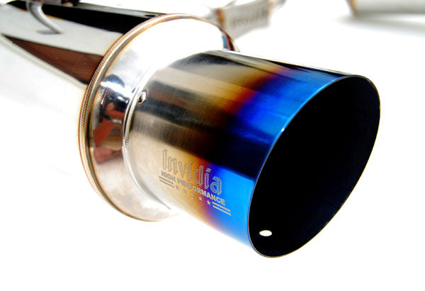 Invidia 08-11 STi Hatch / 11 WRX Hatch Dual N1 Single Layer Titanium Tipped Cat-back Exhaust