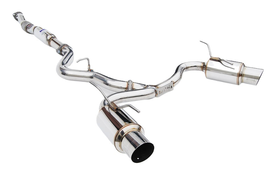 Invidia 08-11 STi Hatch / 11 WRX Hatch Dual N1 Single Layer SS Tipped Cat-back Exhaust