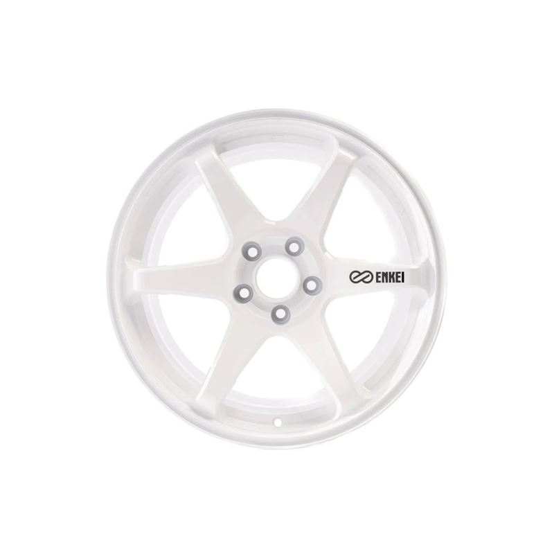 Enkei T6R 18x9.5 38mm Offset 5x114.3 Bolt Pattern 72.6 Bore Vanquish White Wheel