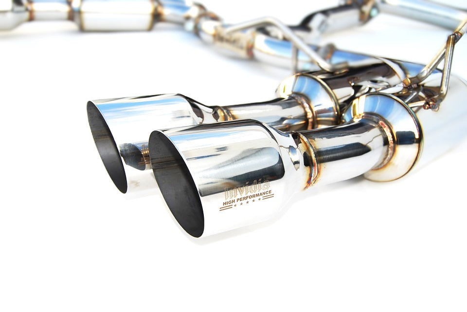 Invidia 11-14 Subaru WRX/STI Sedan Gemini/R400 Single Layer Quad Stainless Steel Tip Catback Exhaust