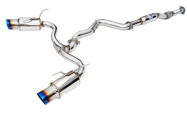 Invidia 08-11 STi Hatch / 11 WRX Hatch Dual N1 Single Layer Titanium Tipped Cat-back Exhaust