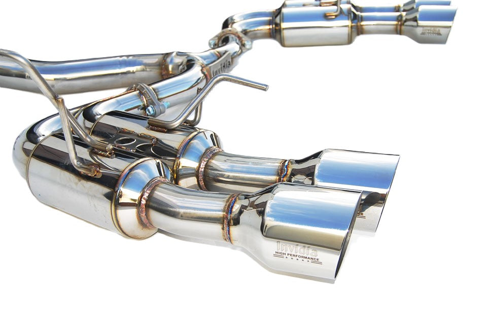 Invidia 11-14 Subaru WRX/STI Sedan Gemini/R400 Single Layer Quad Stainless Steel Tip Catback Exhaust