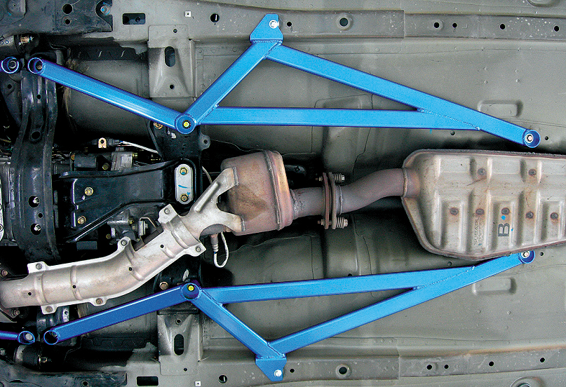 Cusco Power Brace UnderSide center work w/ Type 2 Lower arm Bar GC8-GDA-GDB Impreza