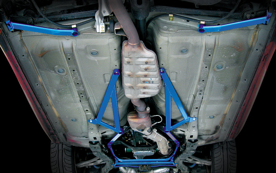 Cusco Power Brace UnderSide center work w/ Type 2 Lower arm Bar GC8-GDA-GDB Impreza