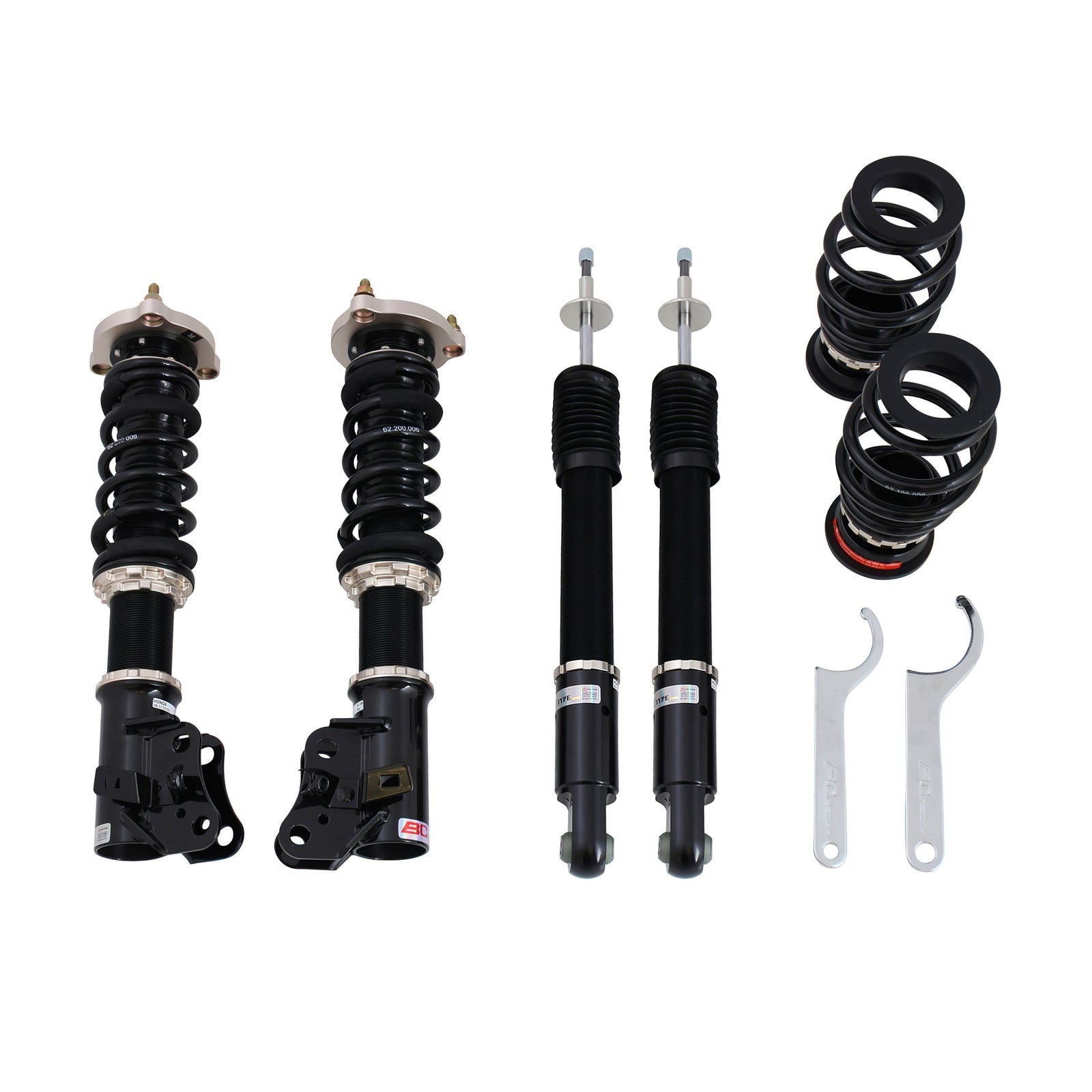 BC Racing BR Series Coilovers - Extreme Low fits 2006-2011 Honda Civic (Si Incl.)