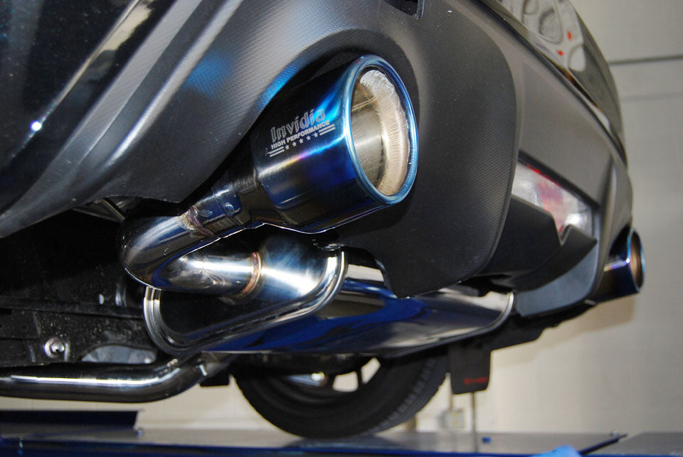 Invidia Subaru BRZ / Scion FRS Q300 w/ Rolled Titanium Tips Cat- Back Exhaust (Blue Edge)