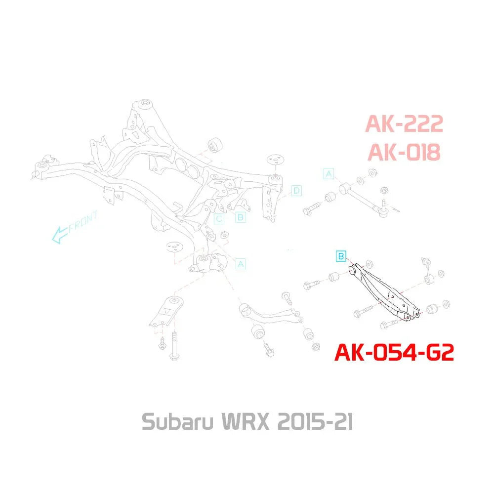 Godspeed Project Subaru WRX / STi 15+ (Va1/Va2) Gen2 Ajustable Rear Control Arm (Spherical Bearing)