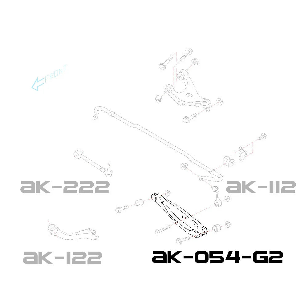 Godspeed Project Subaru Crosstrek (Gu) 24+ Gen2 Ajustable Rear Lower Control Arm (Spherical Bearing)