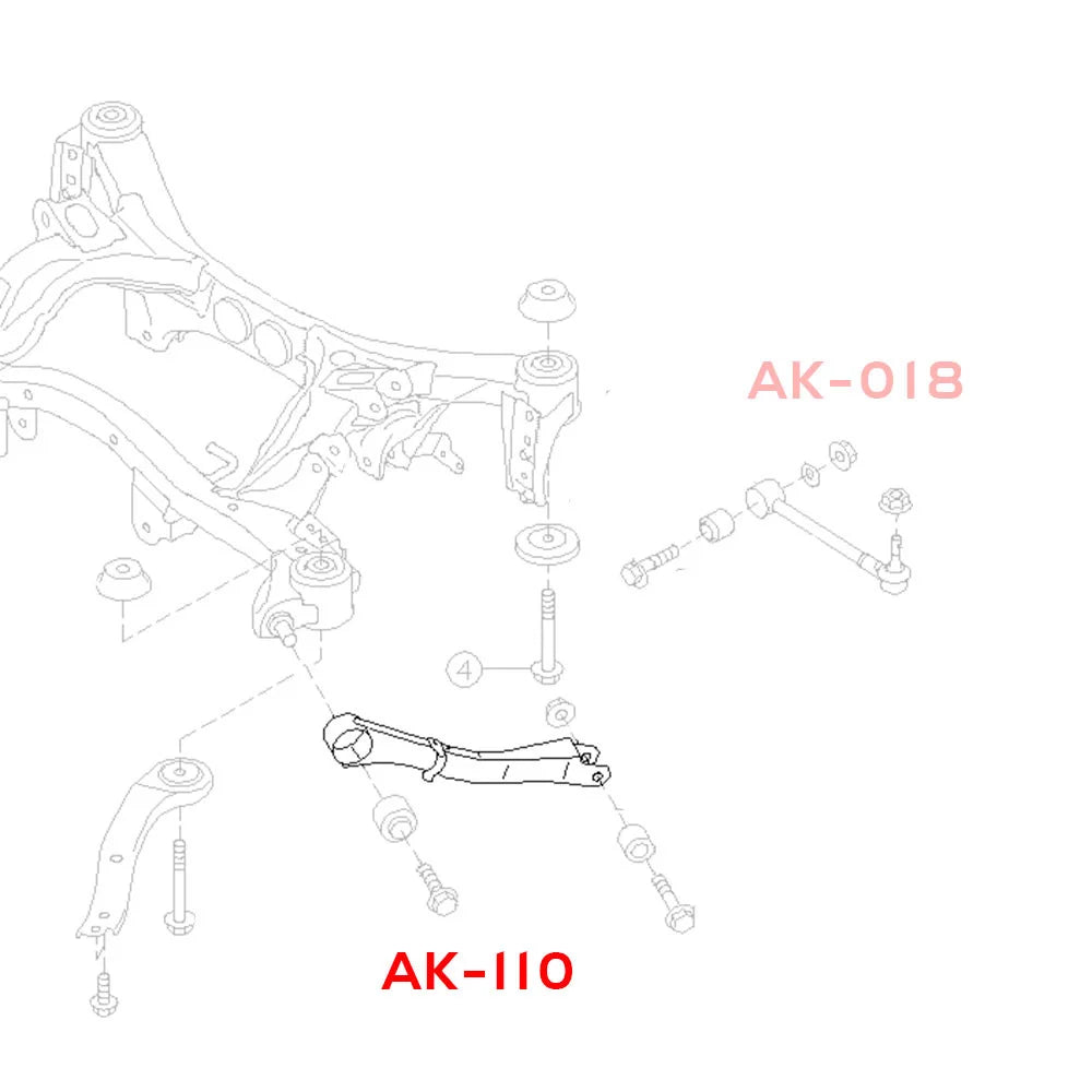 Godspeed Project Subaru Outback 10-14 (Br/Bm)  Adjustable Rear Trailing Arms (Spherical Bearing)
