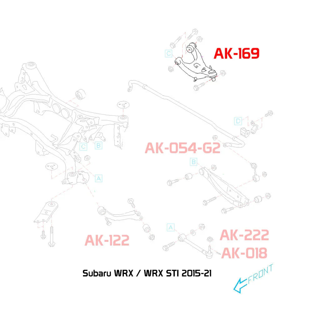 Godspeed Project Subaru WRX / STi 15-21 (Va1/Va2) Adjustable Rear Upper Camber Arm ( Spherical Bearing)