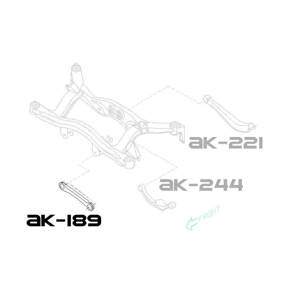 Godspeed Project Subaru Legacy 00-03 (Be/Bh) Adjustable Rear Lateral Arms, Front Side (Spherical Bearing)