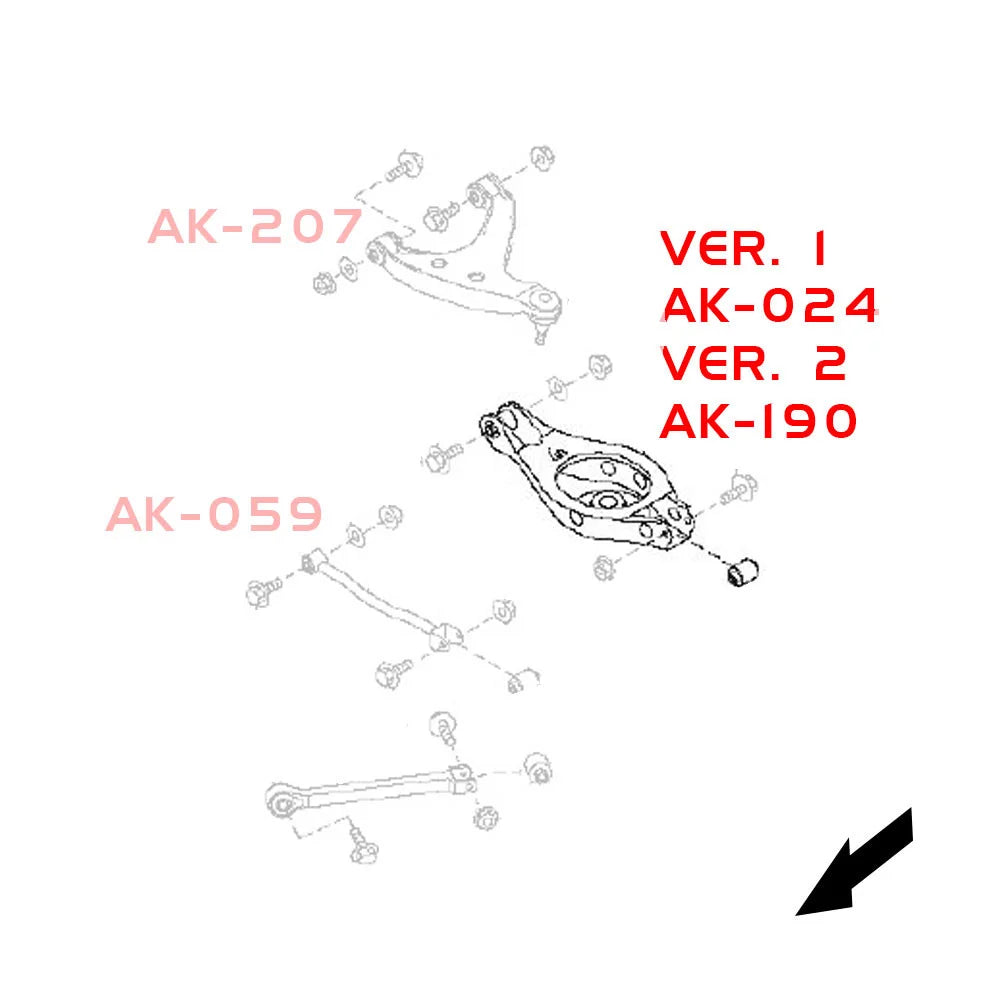 Godspeed Project Nissan 370Z (Z34) 09-18 Adjustable Rear Bucket Delete Toe Arm