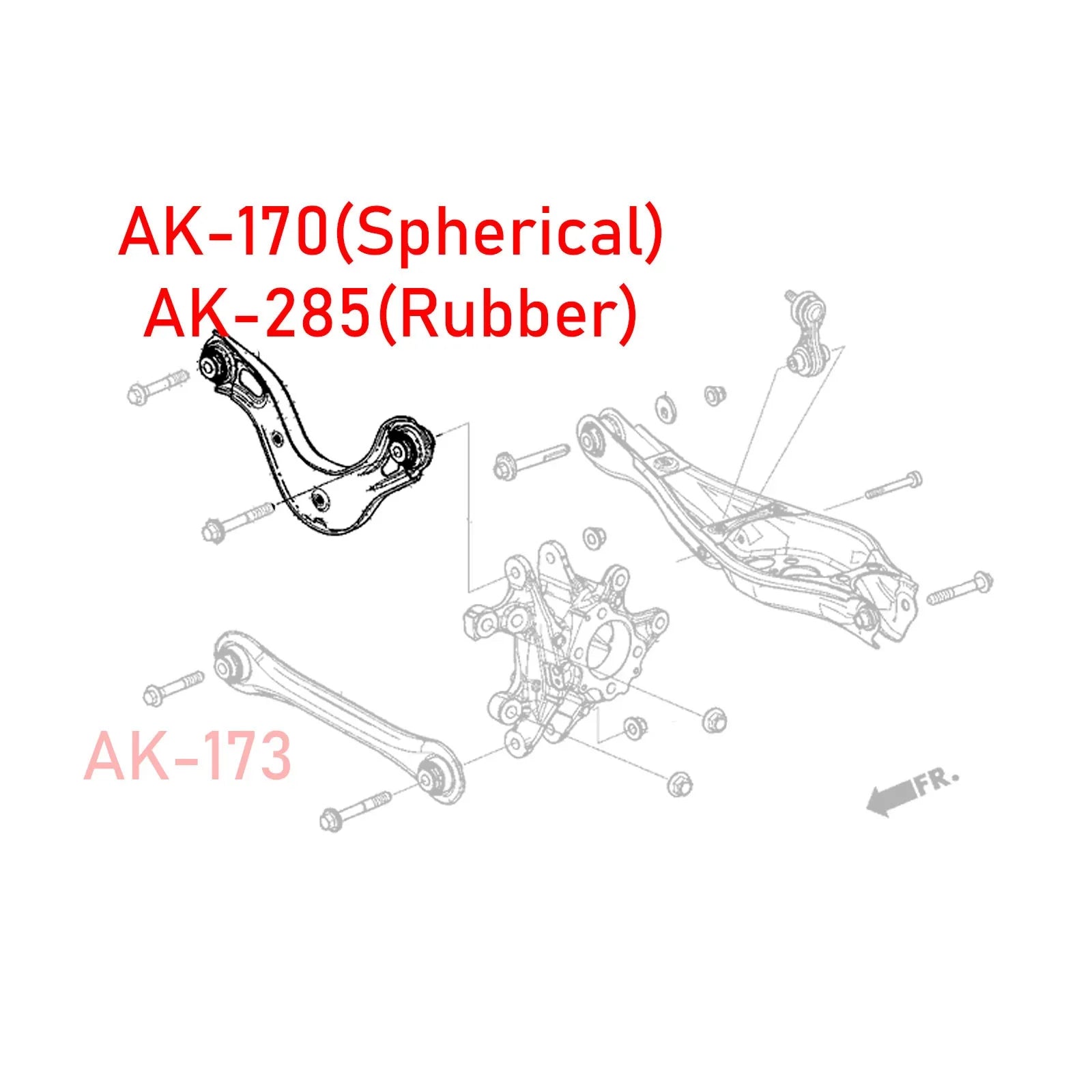Godspeed Project Honda Accord (Cy) 23+ Rear Adjustable Camber Arm W Urethane Bushing
