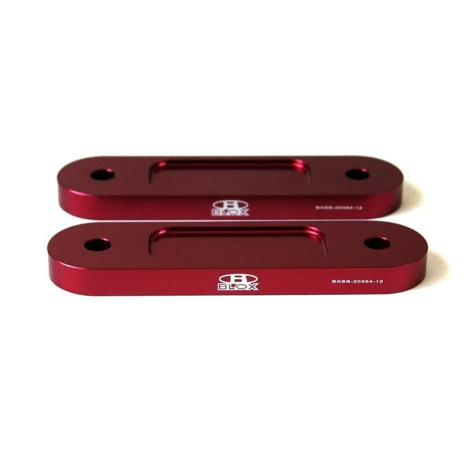 BLOX Honda S2000 Racing Front 12mm Thin Spacer Bump Steer Kit - Red (Lowered 1in and more)