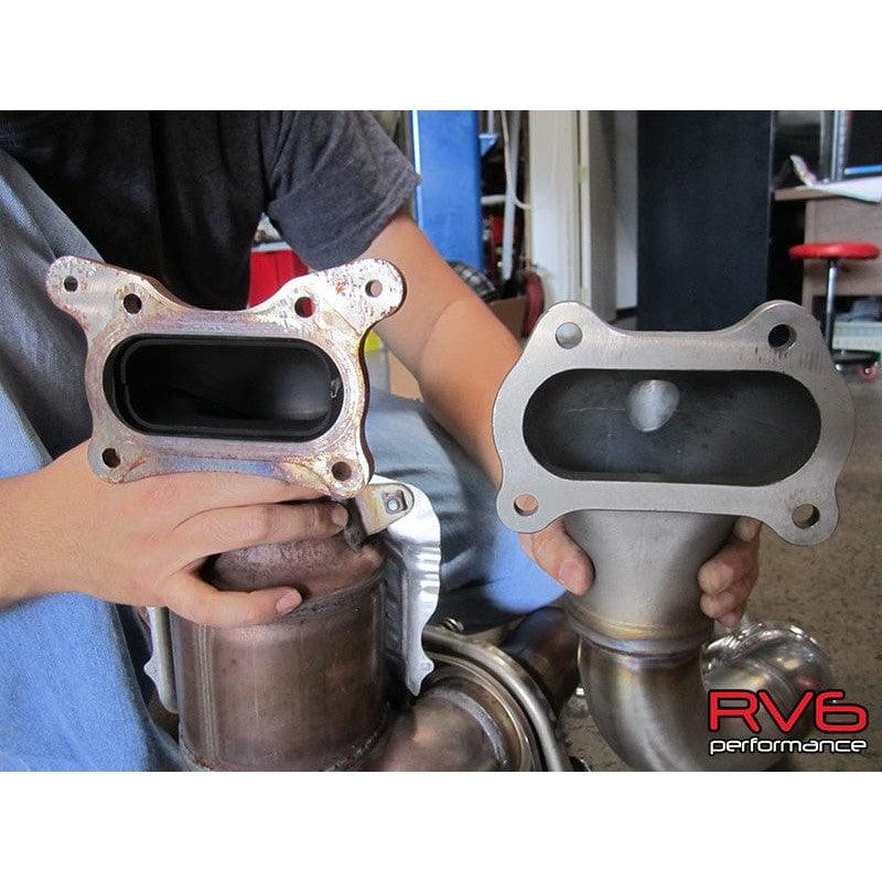 RV6 Performance Bellmouth Catted Downpipe 2012 - 2015 Honda Civic Si - Saikospeed