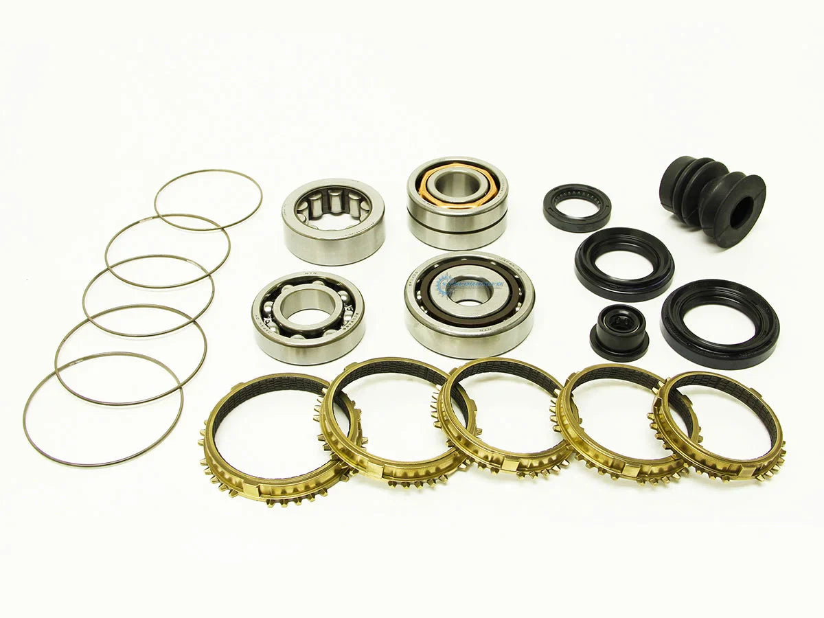 Synchrotech 1989-1991 Honda Acura B16 S1/Y1 Includes: SYN103 1-5 Carbon Synchro Set, SP103 1-5 Synchro Springs, BSK-S1/Y1 Bearing & Seal Kit