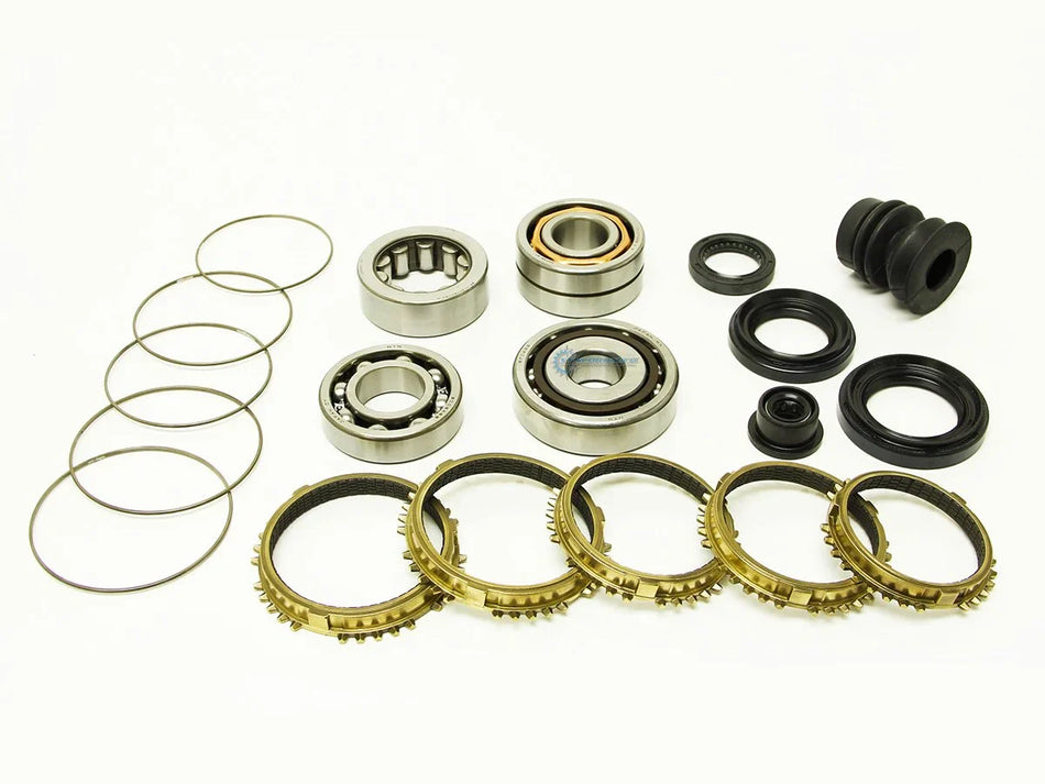 Synchrotech 1989-1991Honda Acura B16 A1/J1/Y2 Includes: SYN105 1-5 Carbon Synchro Set, SP105 1-5 Synchro Springs, BSK-S1/Y1 Bearing & Seal Kit