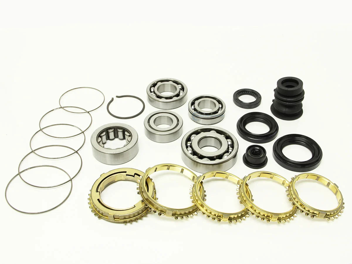 Synchrotech Honda Prelude H22 M2Y4 M2F4 M2A4 Bearing, Seal, and Synchro Kit includes: SYN109B 1-5 Brass Synchro Set, SP109 1-5 Synchro Springs, BSK-H22 Bearing & Seal Kit