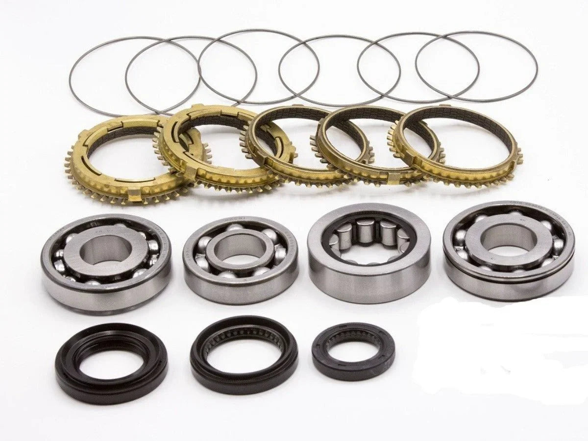 Synchrotech 2002-2004 RSX Base K20 5 speed - Includes: BSK-K20-0204 Bearing and Seal Kit + SYN116 Carbon Synchro Set, 1-5 Synchro Springs and Brass reverse synchro and spring