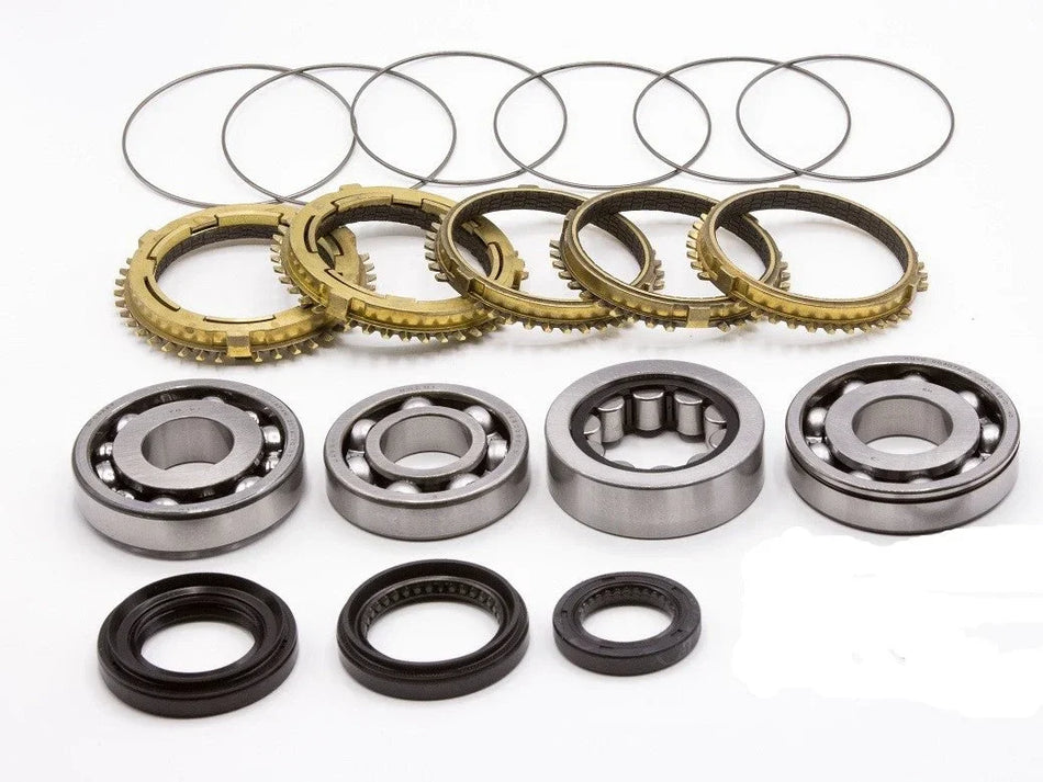 Synchrotech 2002-2005 Civic Si K20 5 speed - Includes: BSK-K20 Bearing and Seal Kit + SYN116 Carbon Synchro Set, 1-5 Synchro Springs, and Brass reverse synchro and spring