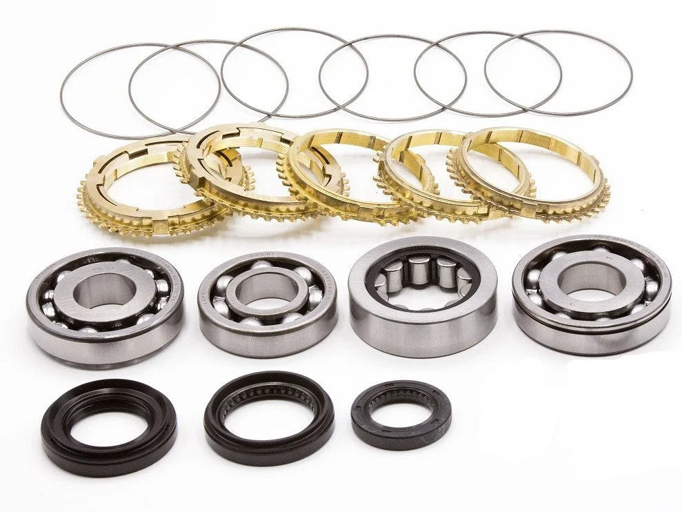 Synchrotech 2002-2004 RSX Base K20 5 speed - Includes: BSK-K20-0204 Bearing and Seal Kit + SYN116B Brass Synchro Set, 1-5 Synchro Springs, reverse synchro and spring