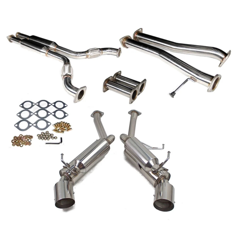 Rev9Power Cat-Back Stainless Steel Dual Sports Muffler Exhaust System for Nissan 350Z / Infiniti G35 Coupe