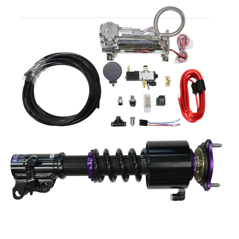 D2 Racing RS Coilovers w/ Front Air Cups + Gold Tankless Control System 17+ Honda Civic