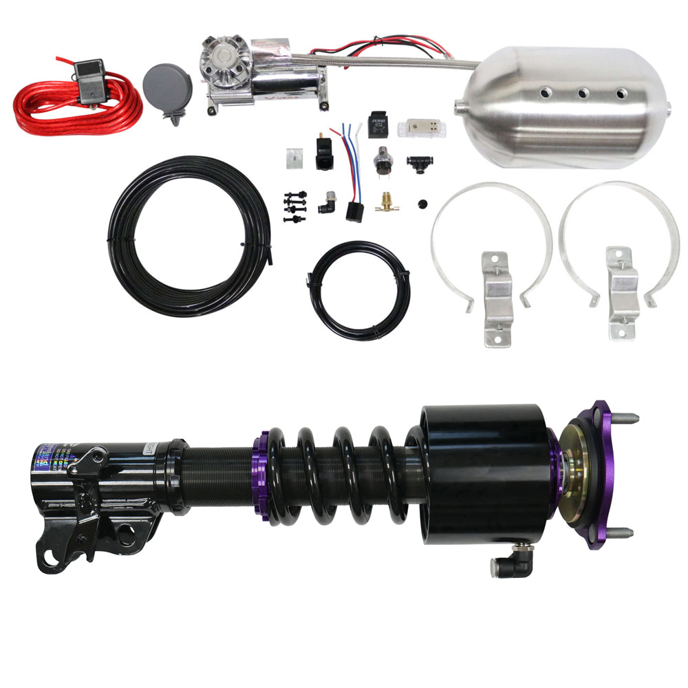 D2 Racing RS Coilovers w/ Front Air Cups + Silver Control System 17+ Honda Civic Type R