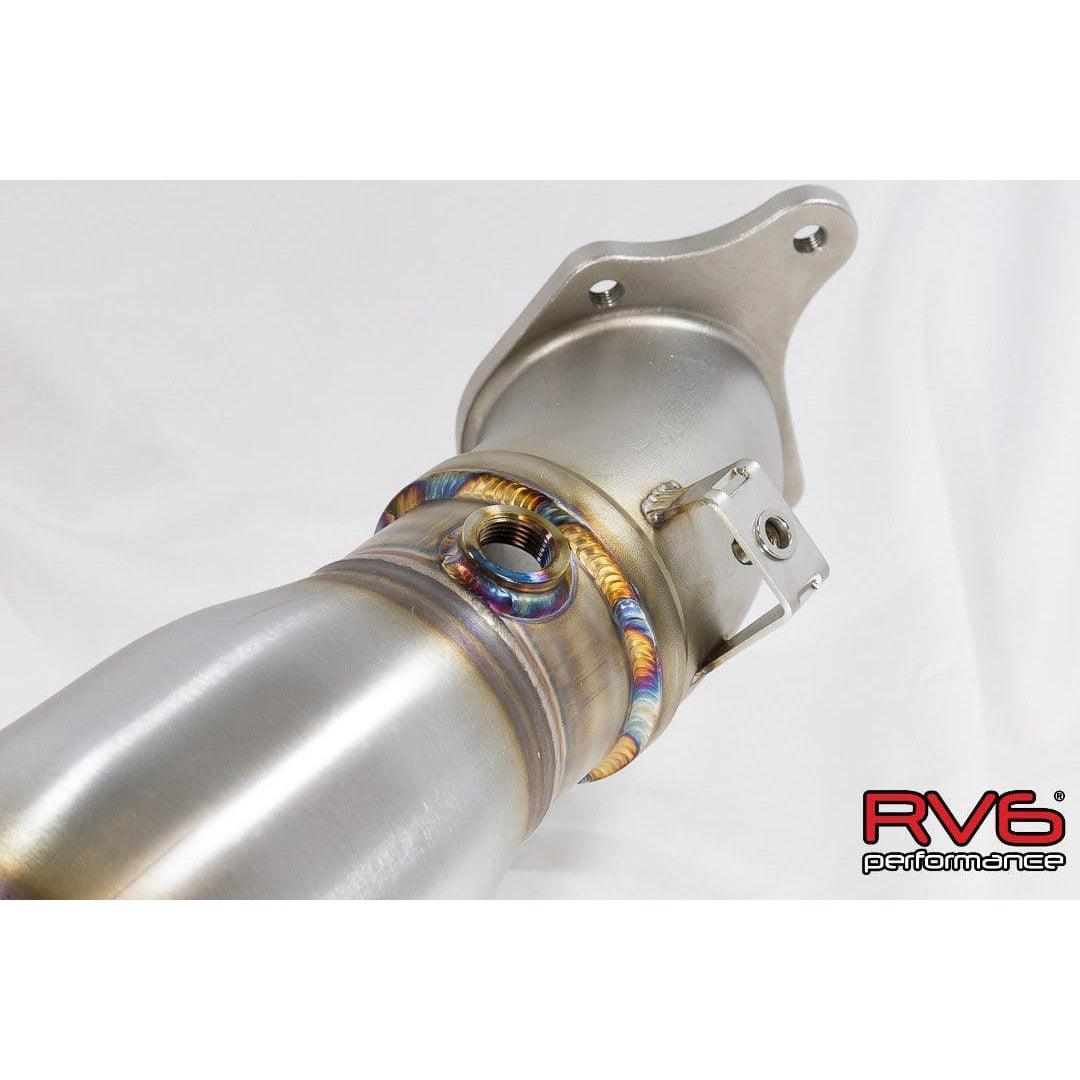 RV6 Performance High Temp Catted Downpipe for 17+ Civic Type R 2.0T FK8/FL5 - Saikospeed