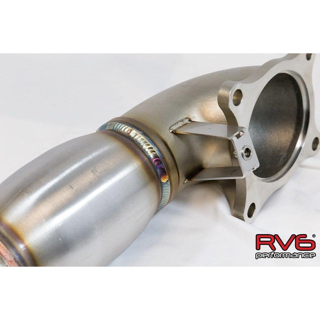 RV6 Performance High Temp Catted Downpipe for 17+ Civic Type R 2.0T FK8/FL5 - Saikospeed