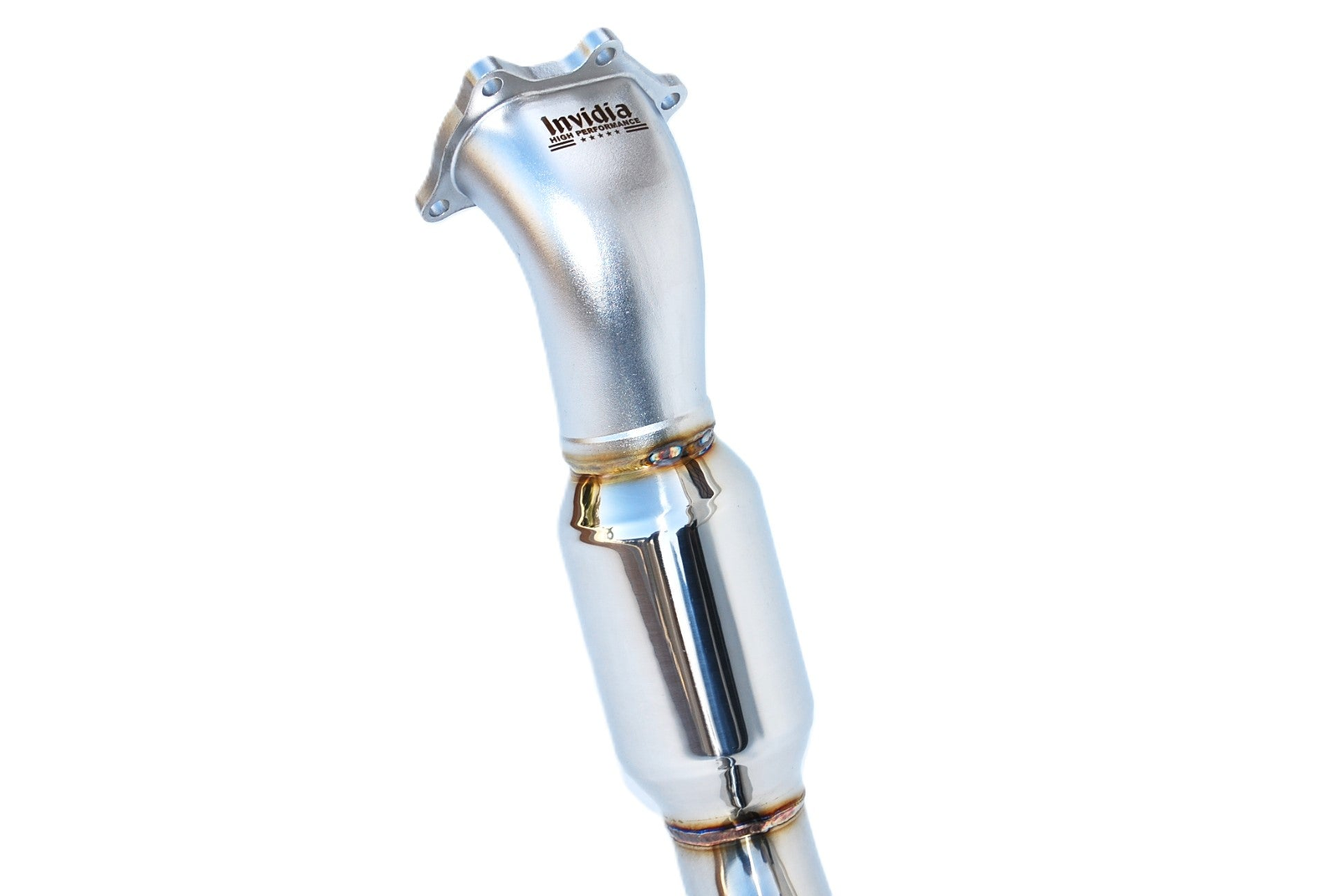 Invidia 05+ AT LGT Polished Divorced Waste Gate Downpipe with High Flow Cat