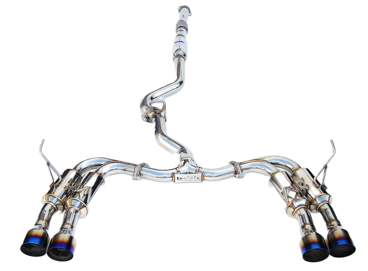 Invidia 11-14 Subaru WRX / STI Sedan Gemini/R400 Single Layer Quad Titanium Tip Cat-back Exhaust