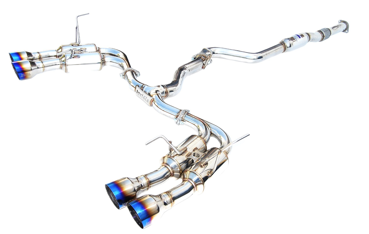 Invidia 11-14 Subaru WRX / STI Sedan Gemini/R400 Single Layer Quad Titanium Tip Cat-back Exhaust